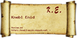 Knebl Enid névjegykártya